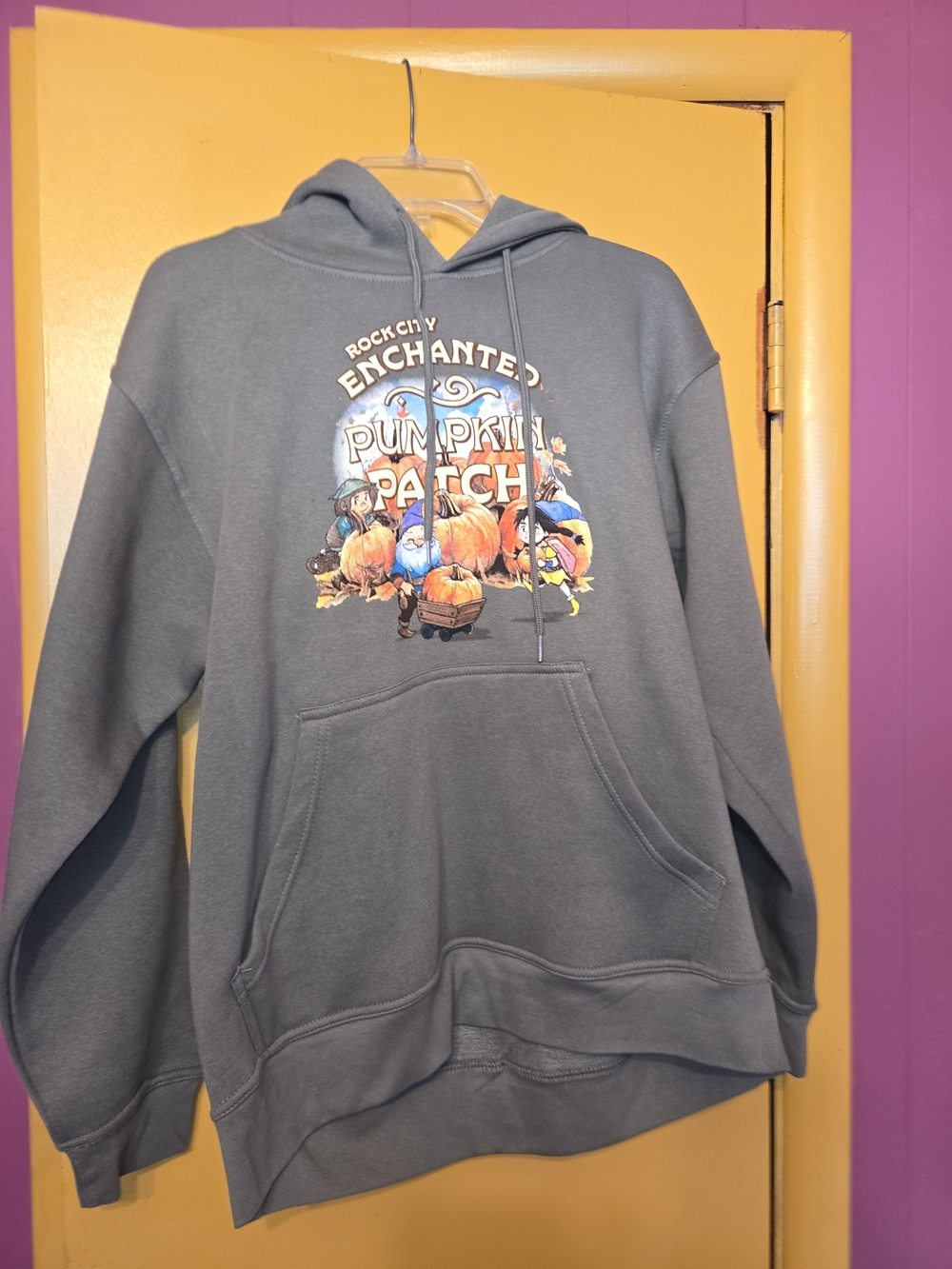 Enchanted Pumpkin Patch Graphic Hoodie - Greenish